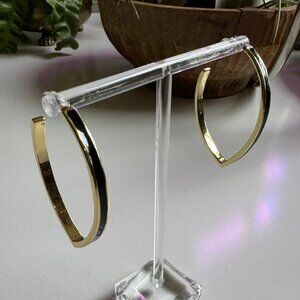 Black and Gold Hoops